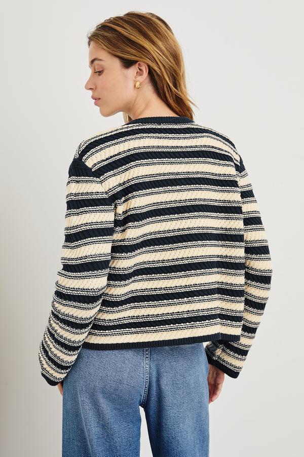 Rails Nelly Cardigan Navy Oat Stripe
