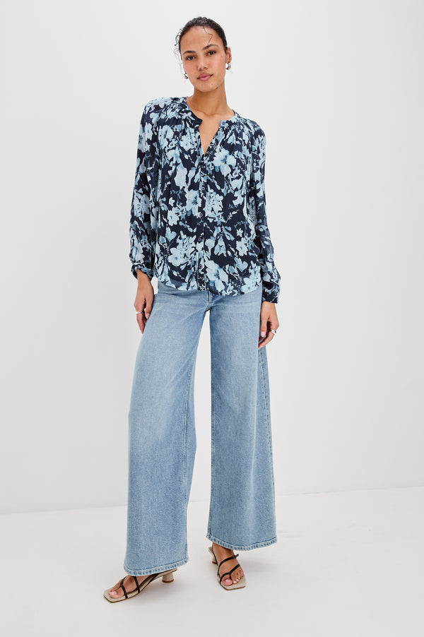 Rails Nessie Top Indigo Blossoms