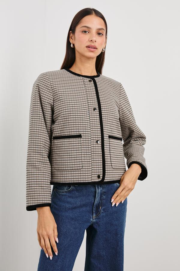 Rails Nota Jacket Ice Taupe Mini Check