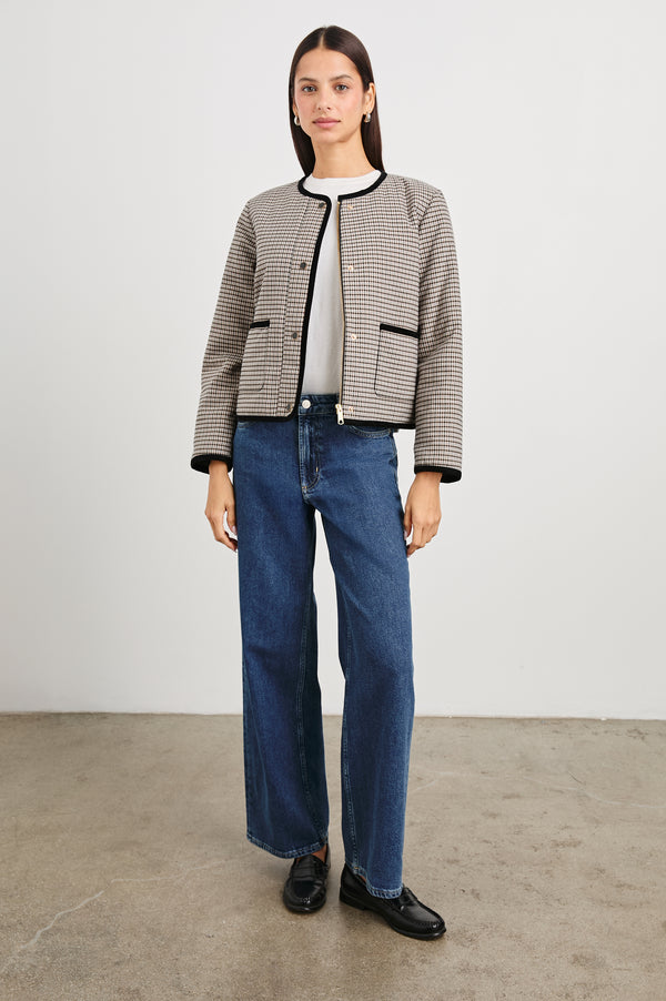 Rails Nota Jacket Ice Taupe Mini Check