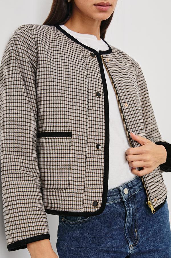 rails Nota jacket Ice Taupe Mini Check