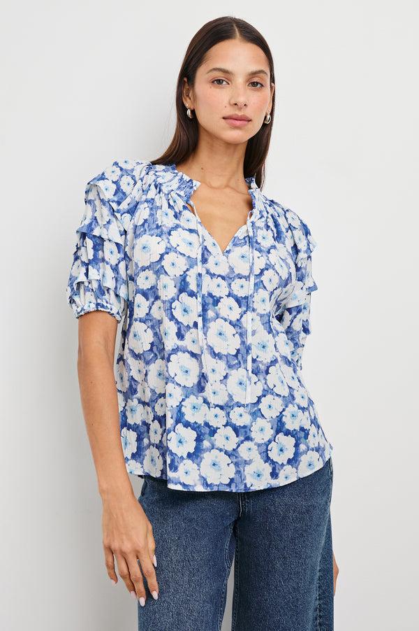 Rails Paris Top Blue Floral