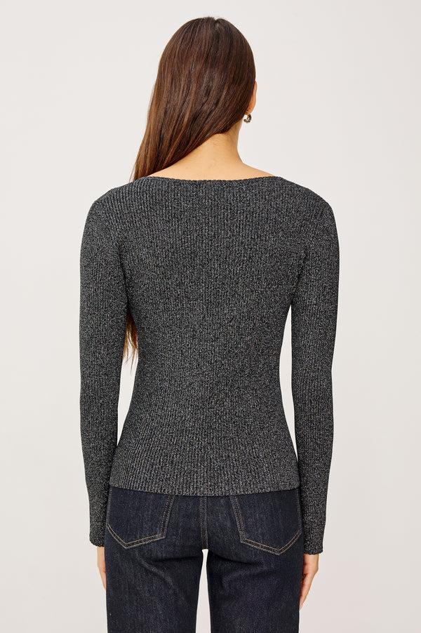 Rails Paulina Sweater Gunmetal Lurex