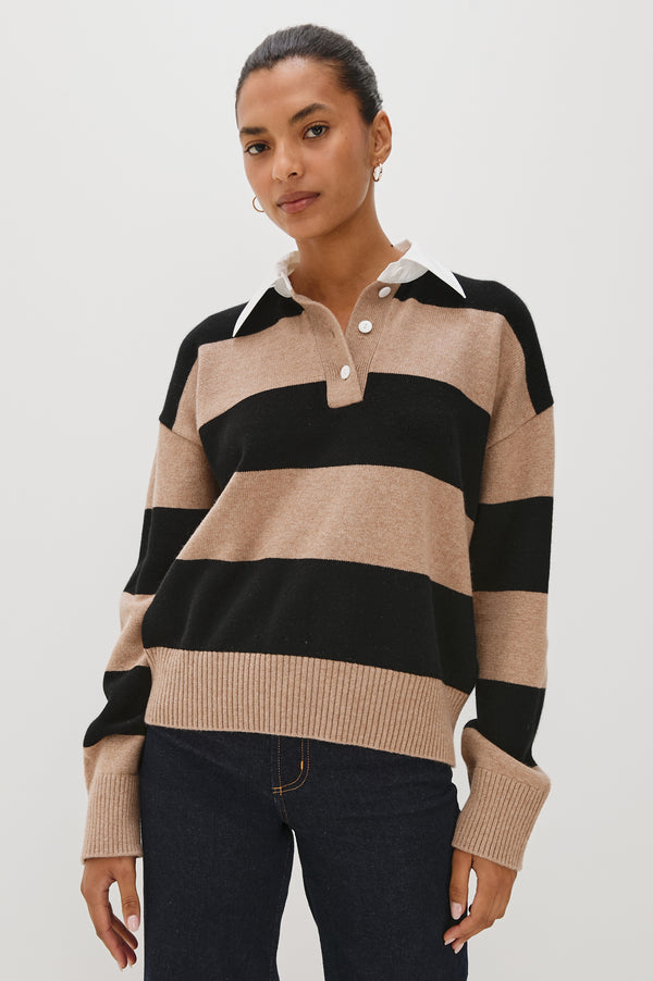 Rails Paxton Sweater Oatmeal Black