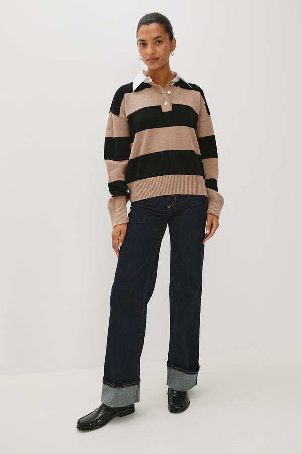 Rails Paxton Sweater Oatmeal Black