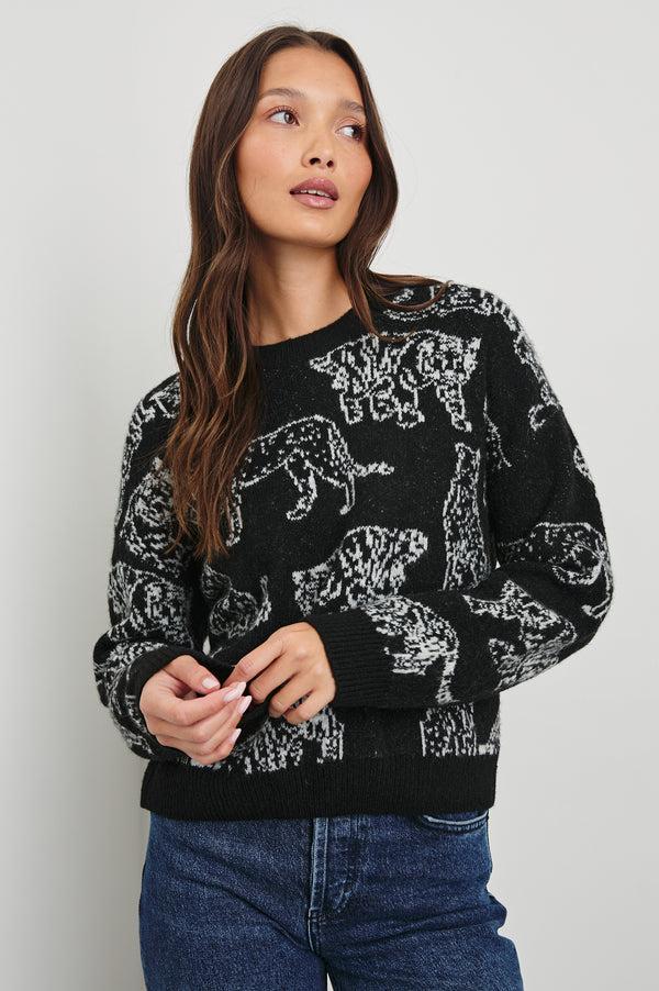 Rails Perci Sweater Charcoal Cats