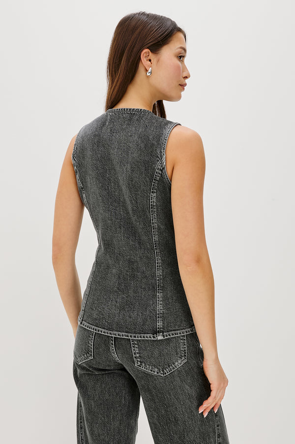 Rails Portola Vest Washed Charcoal