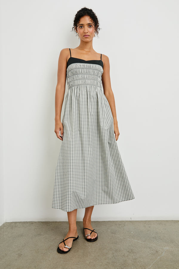 Rails Primrose Dress Ivory Jet Gingham