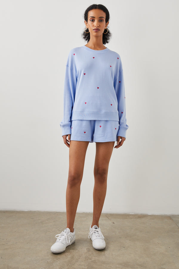 Rails Ramona Sweatshirt Pink Heart Embroidery