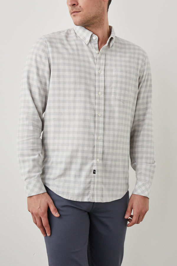 rails Reid shirt Alloy White Melange
