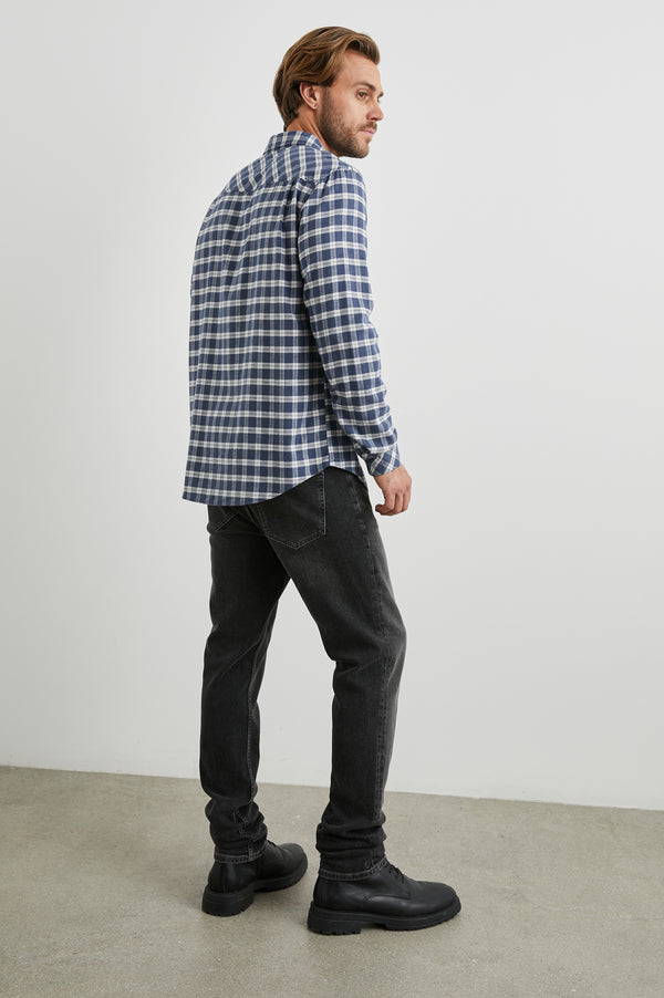 Rails Reid Shirt Midnight Grey Melange