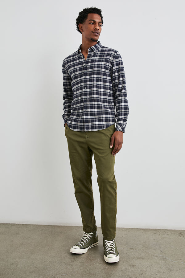 Rails Reid Shirt Navy Lentil Cream