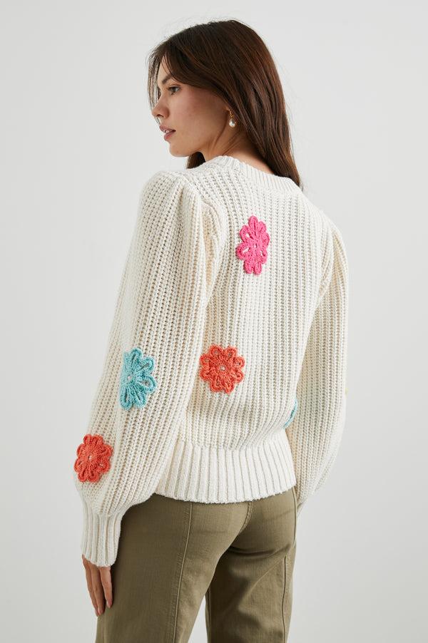 Rails Romy Sweater Ivory Multi Daisies