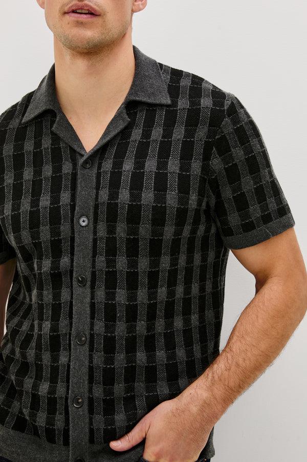 rails Ronan shirt Charcoal Black