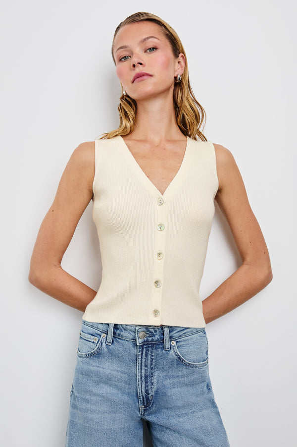 Rails Rosa Vest Ivory