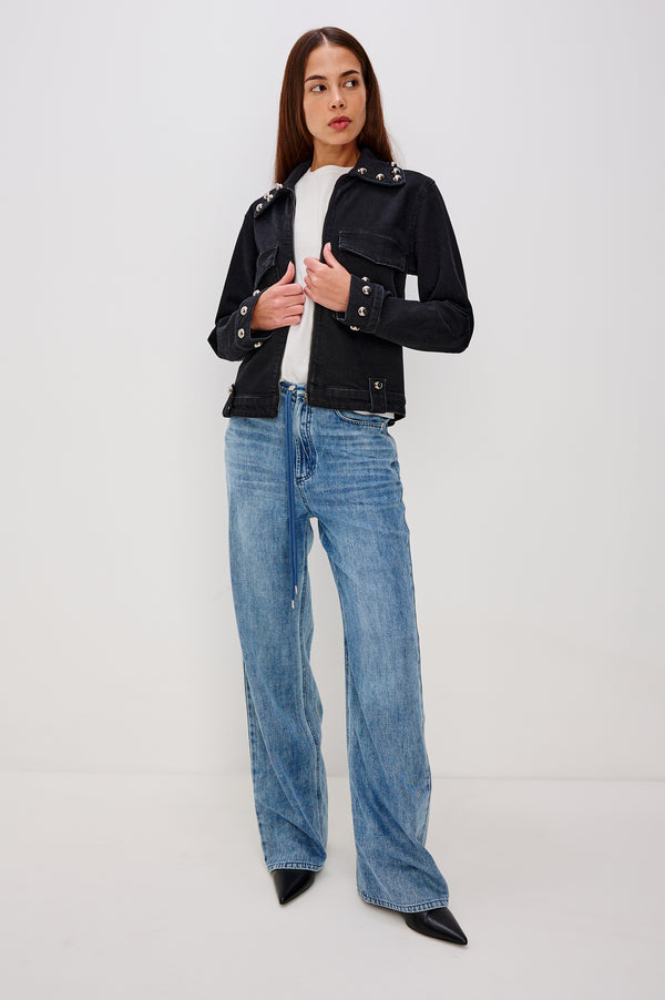 Rails Roxbury Jacket Black Stone Studded