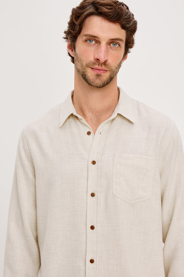 rails Runson shirt Cream Heather