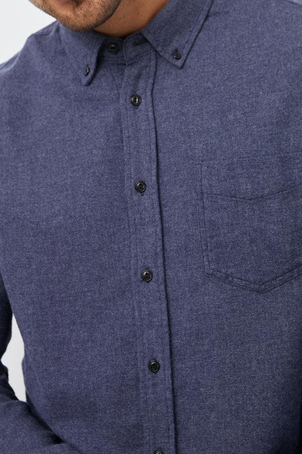 rails Runson shirt Heather Blue