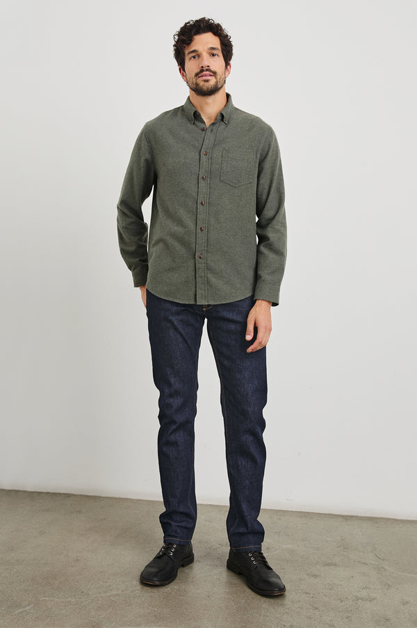 Rails Runson Shirt Hunter Green