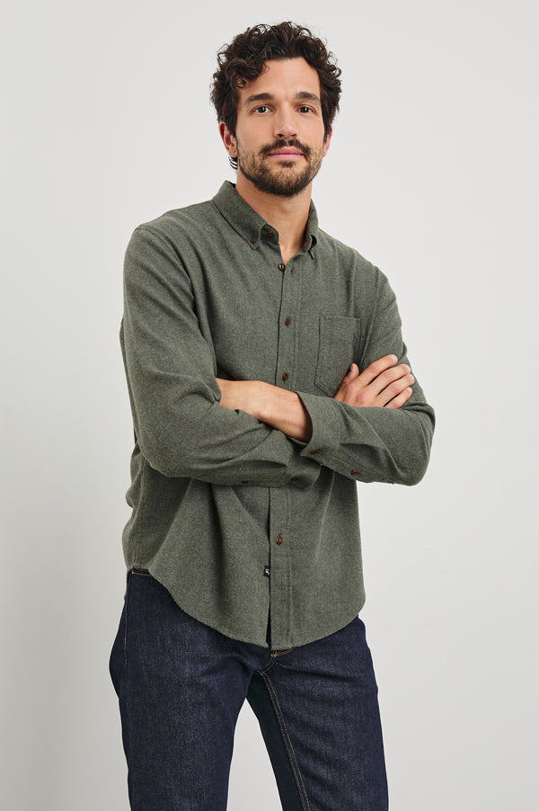 Rails Runson Shirt Hunter Green