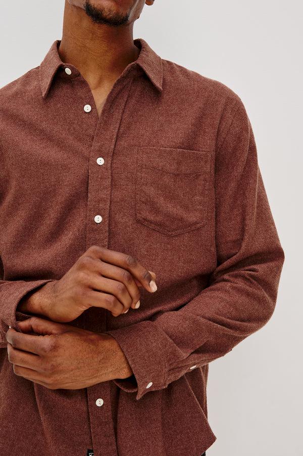 Rails Runson Shirt Mahogany Heather