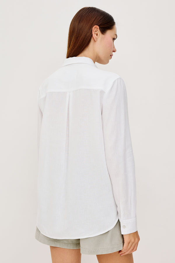 Rails Samar Shirt White Palm Embroidery