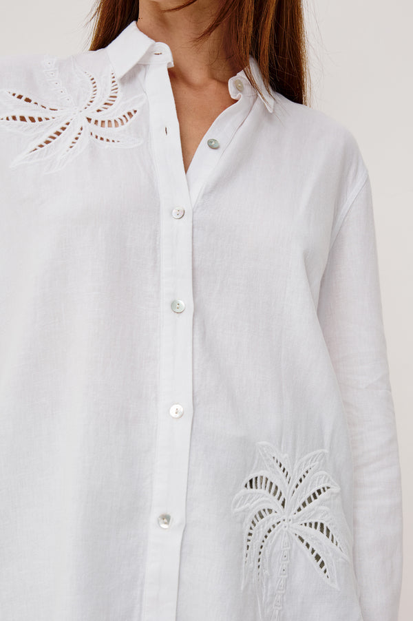 rails Samar shirt White Palm Embroidery
