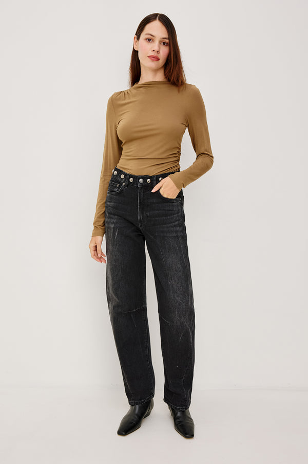 Rails Samo Barrel Leg Black Stone Studded