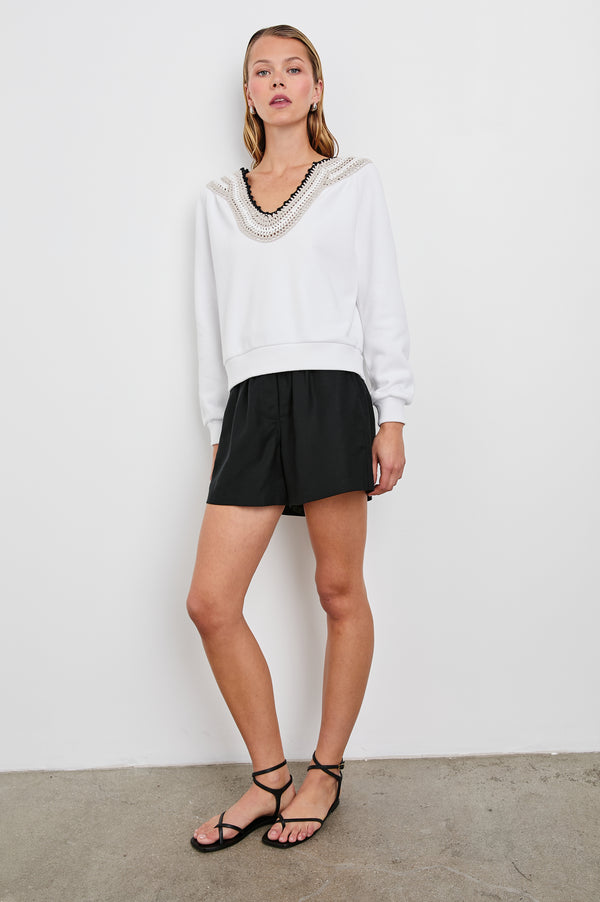 Rails Sava Sweatshirt Ivory With Crochet
