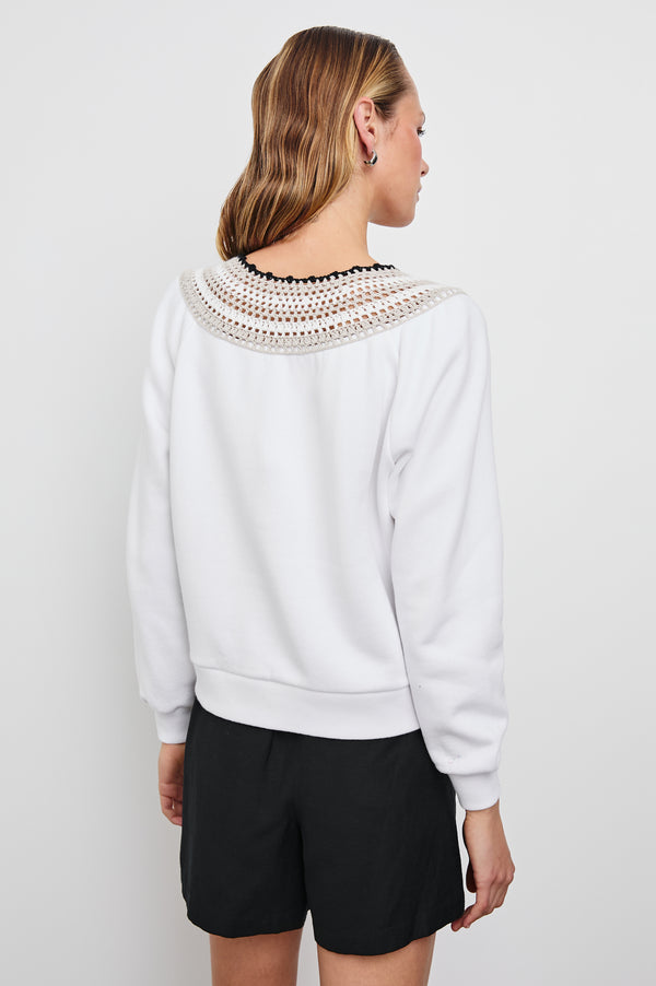 Rails Sava Sweatshirt Ivory With Crochet