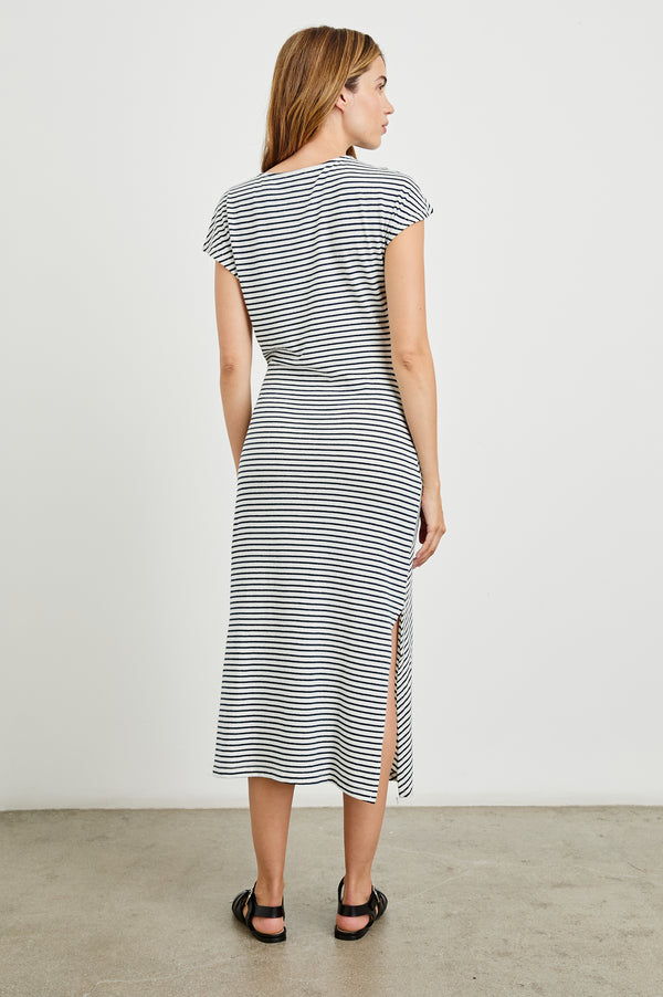 Rails Selah Dress Ivory Navy Micro Stripe