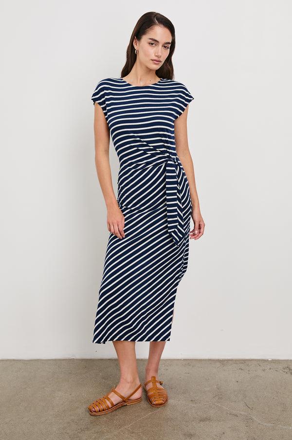 Rails Selah Dress Navy Ivory Stripe