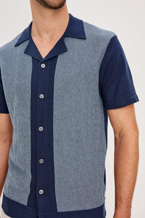 Rails Silas Shirt Navy Lagoon Stripe