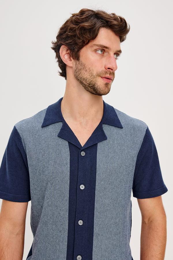 rails Silas shirt Navy Lagoon Stripe