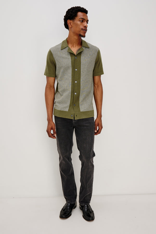Rails Silas Shirt Olive Khaki Stripe