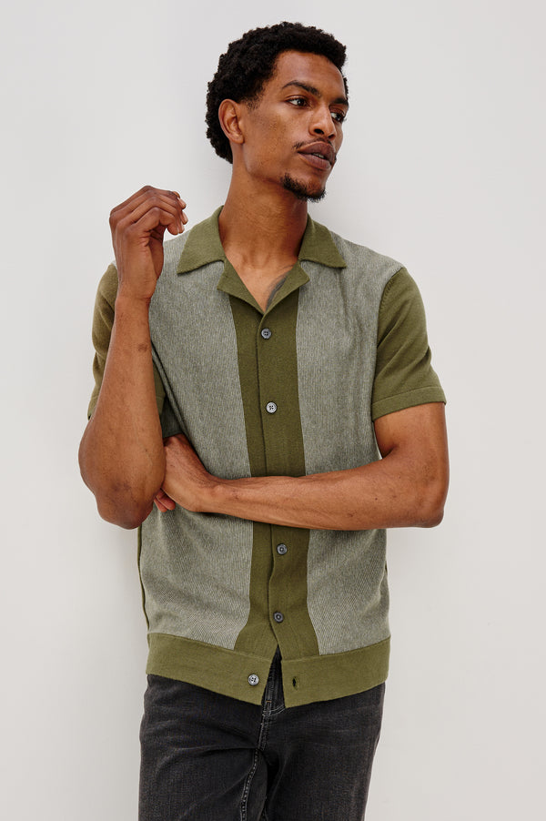 rails Silas shirt Olive Khaki Stripe