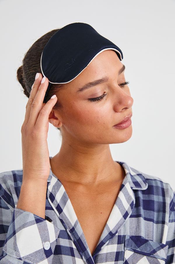 Rails Silk Eye Mask Navy White