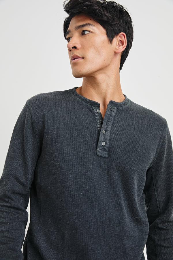 Rails Soto Henley Washed Black
