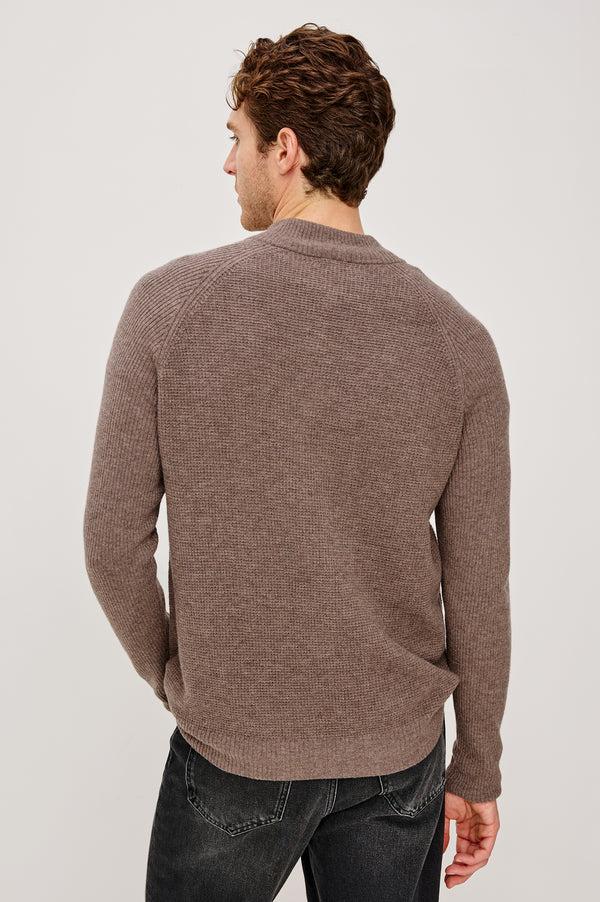 Rails Stark Quarter Zip Brown Melange