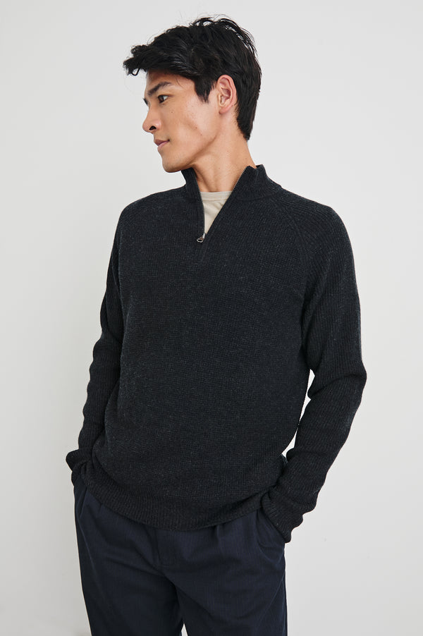 Rails Stark Quarter Zip Cast Iron