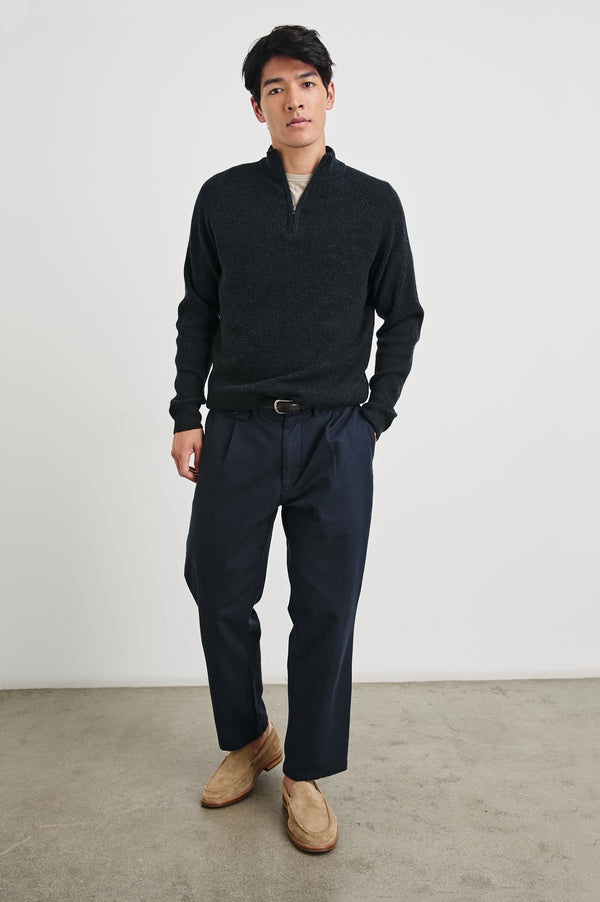 Rails Stark Quarter Zip Cast Iron