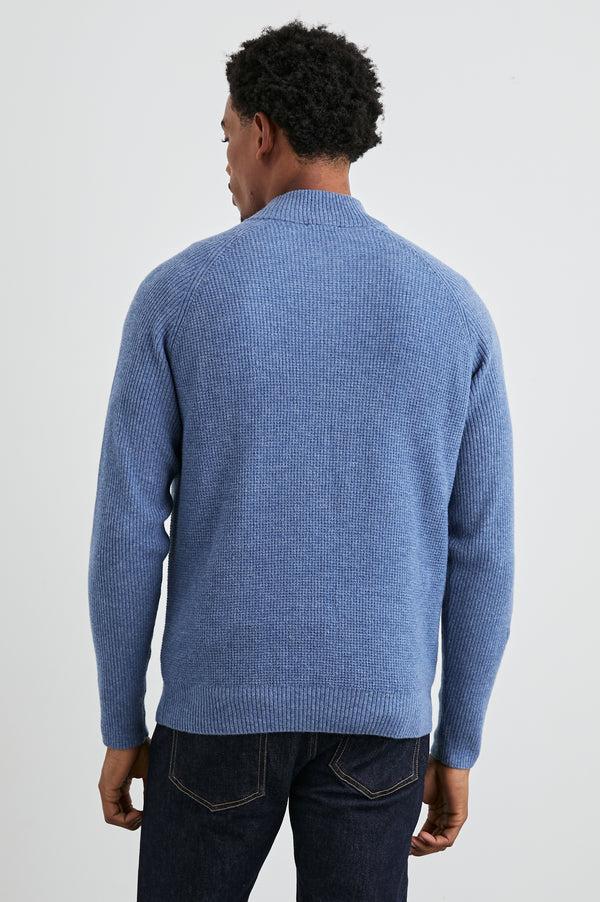 Rails Stark Quarter Zip Cerulean Melange