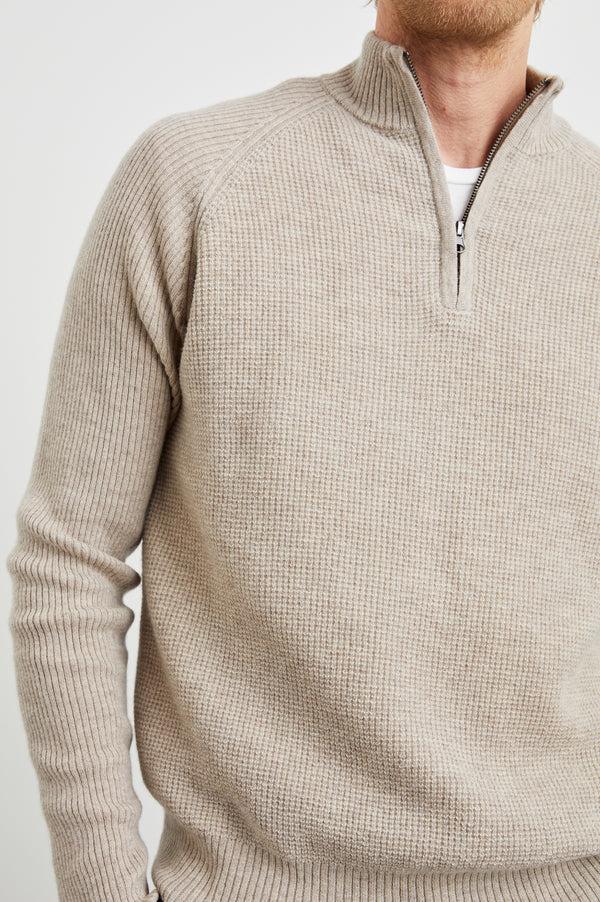 rails Stark quarter zip Oat Melange