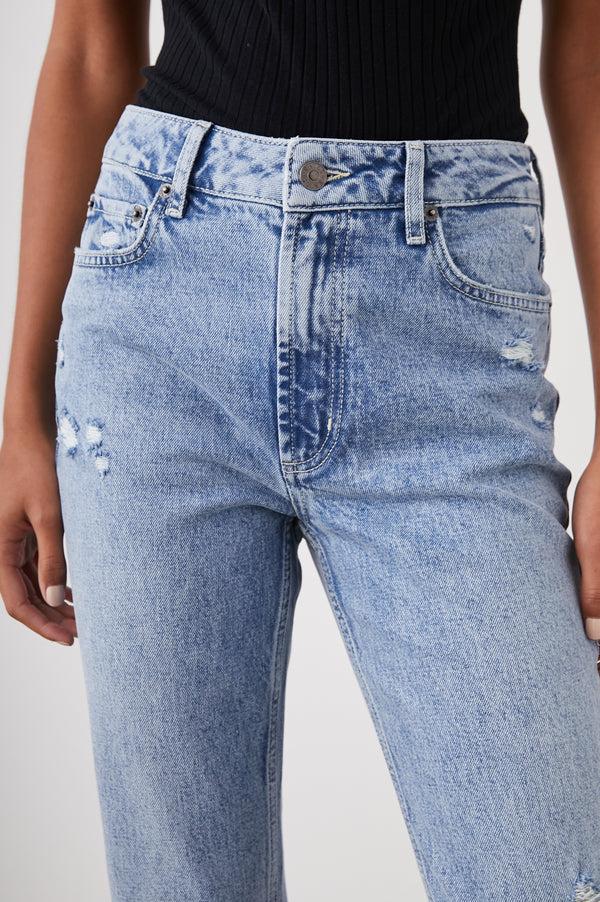 Rails Sunset Slim Flare Bluebell Distress