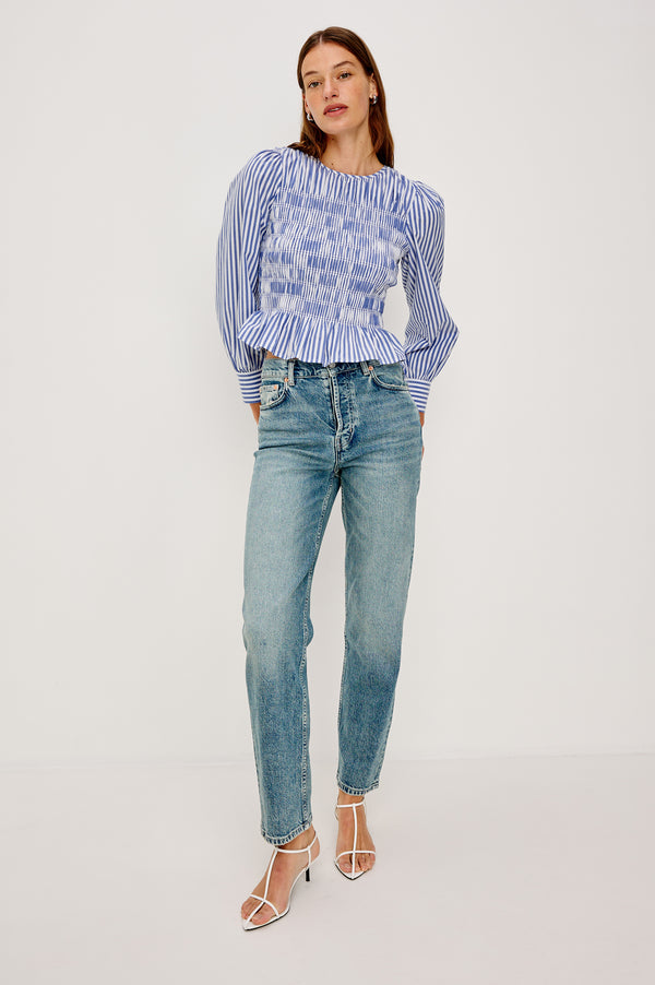 Rails Tabi Top Mariner White Stripe