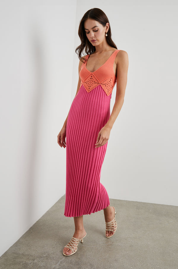 Rails Taryn Dress Papaya Colorblock