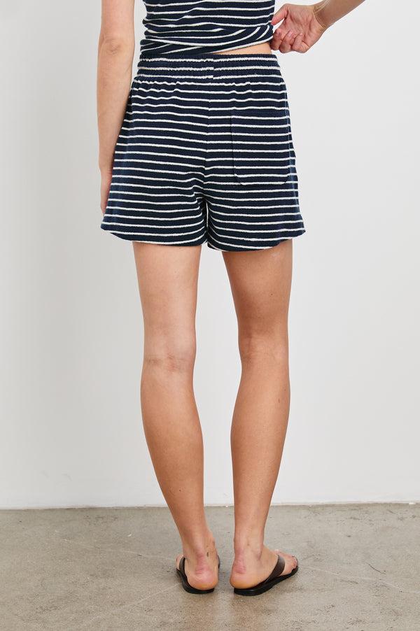 Rails Teddy Short Navy Ivory Stripe