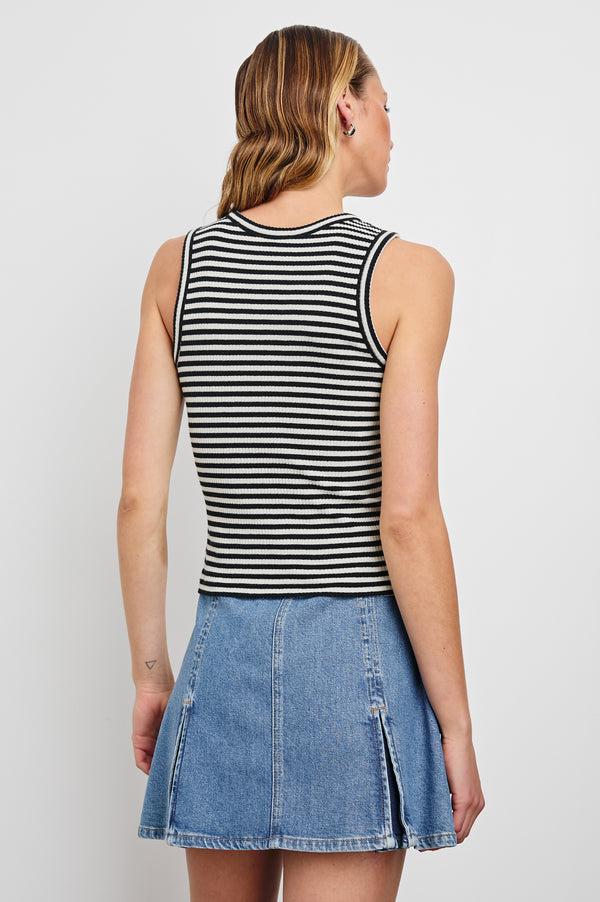 Rails The Racer Tank Black Birch Stripe