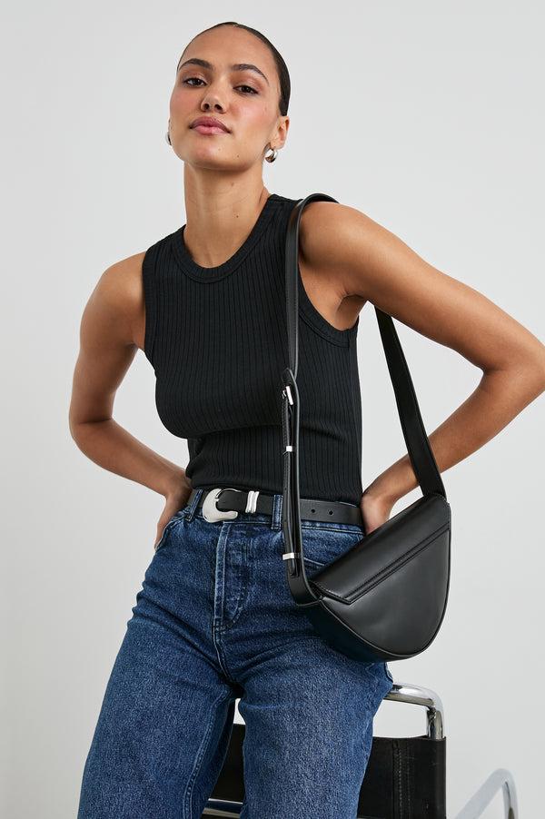 rails The racer tank True Black