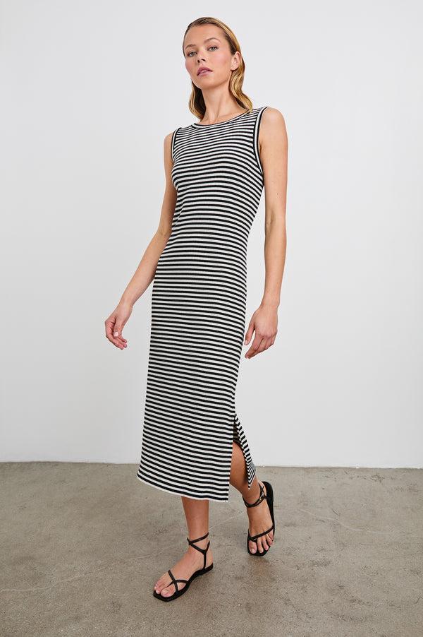 Rails The Tank Dress Black Birch Stripe